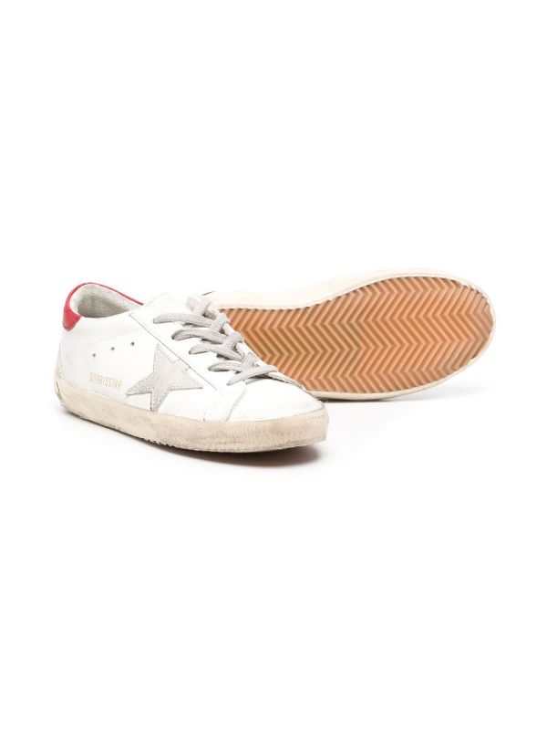 GOLDEN GOOSE YOUNG super-star leather upper and heel suede