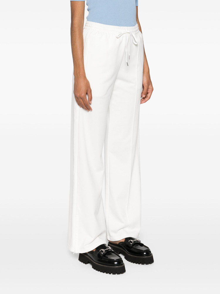 logo-embroidered straight trousers