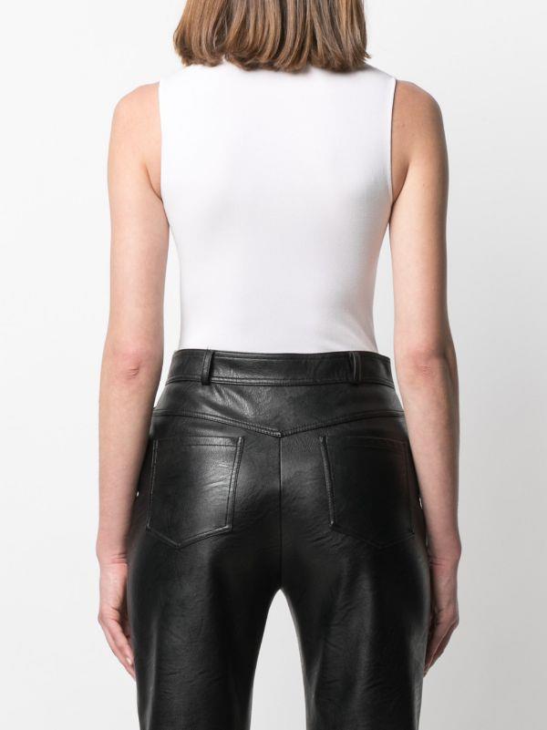roll-neck sleeveless bodysuit