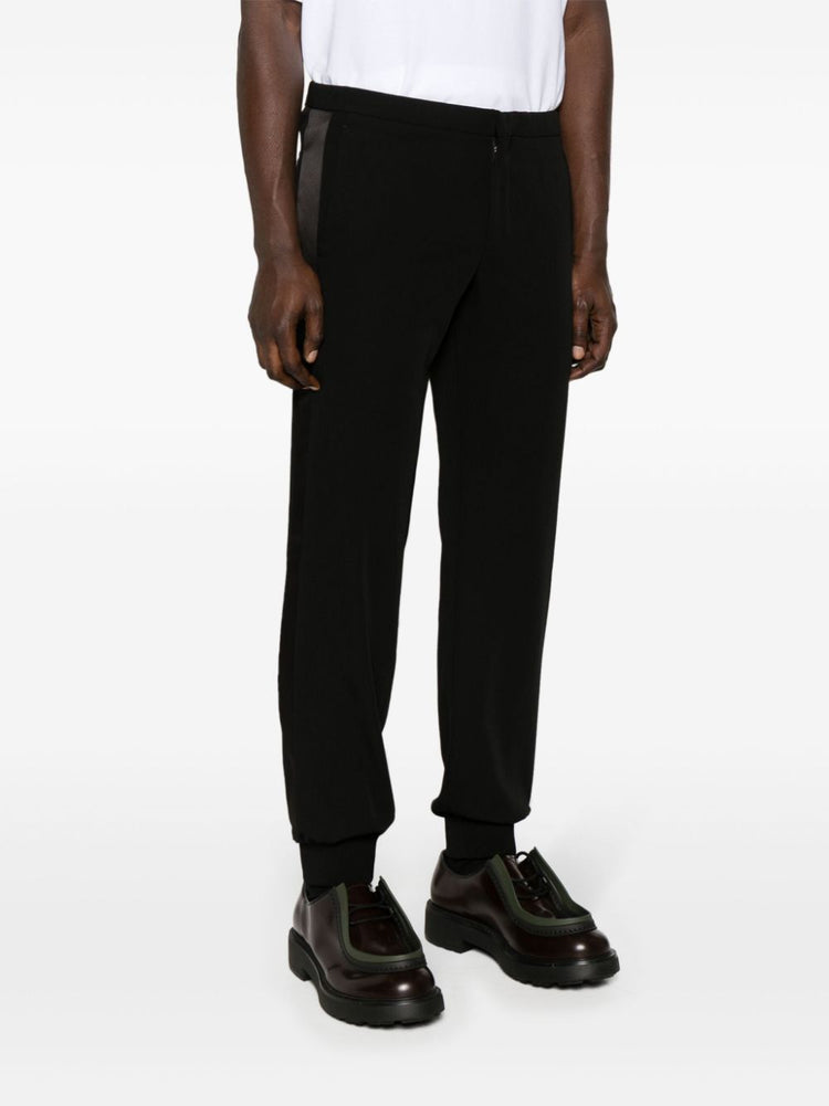 drawstring-waist tapered trousers