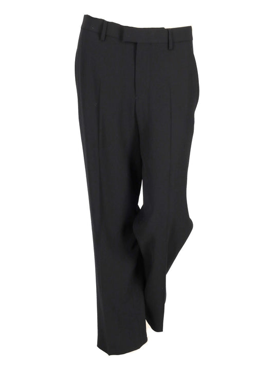 GAELLE SLIM FIT CROPPED TROUSERS VISCOSE WOOL TWIL