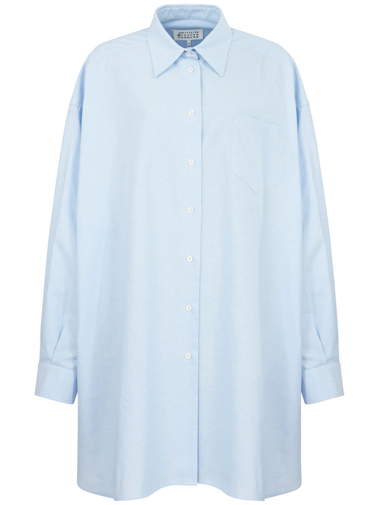 drop-shoulder cotton shirt