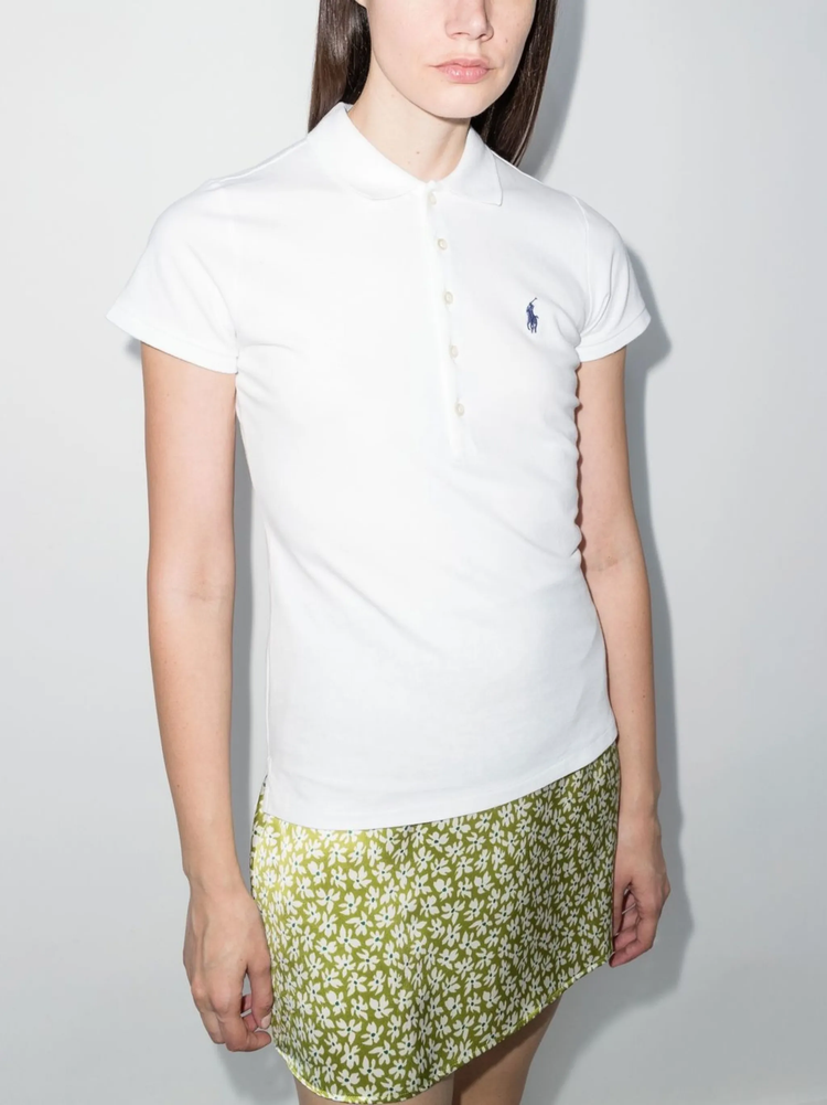 Julie embroidered logo polo shirt