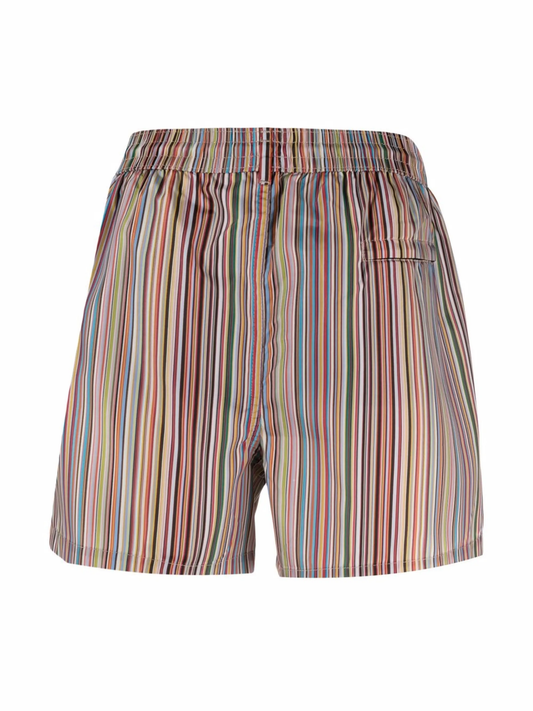 signature stripe-print swim shorts