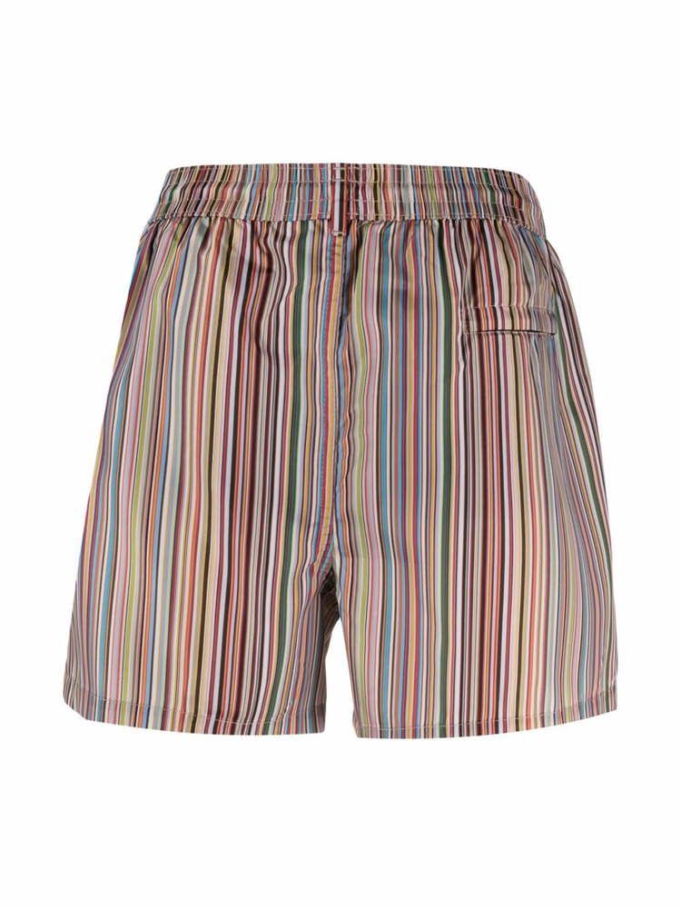 signature stripe-print swim shorts