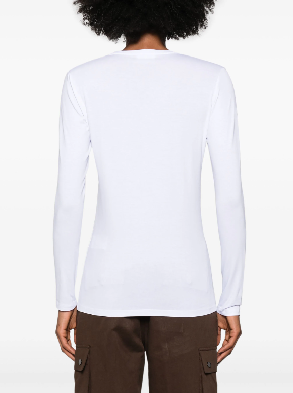 crew-neck long-sleeved T-shirt