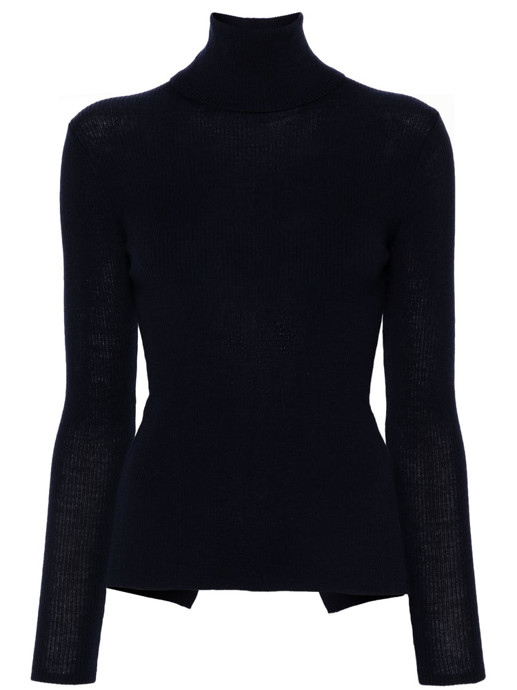 Leila turtle-neck ribbed-knit jumper