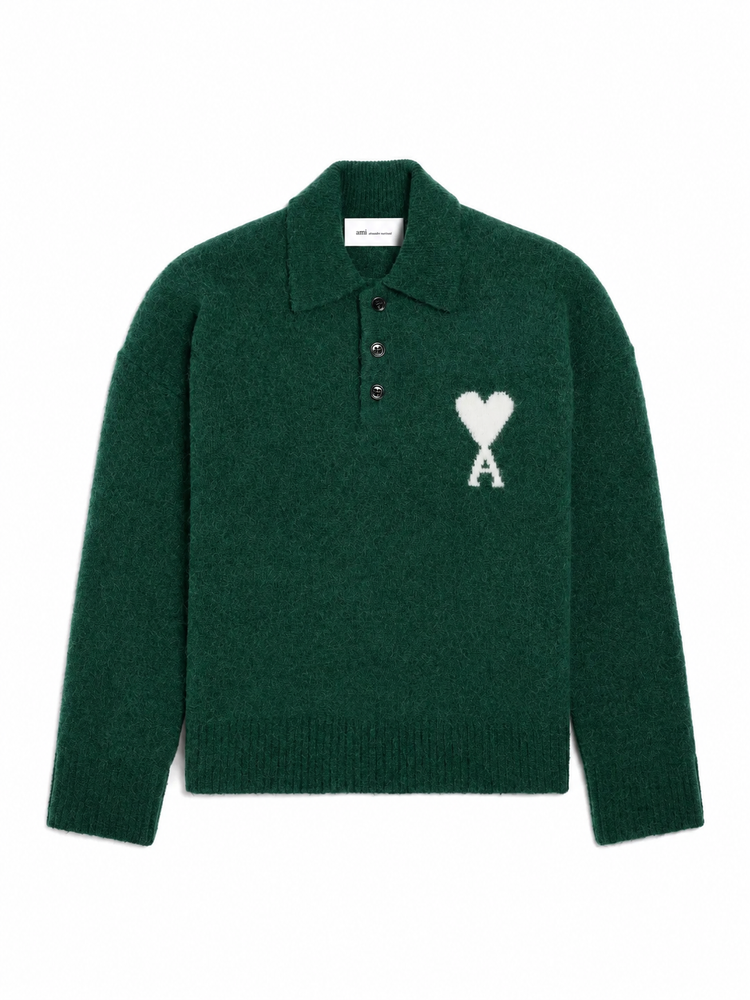POLO SWEATER WITH AMI DE COEUR