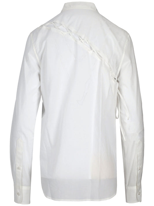 LAIS SHIRT WITH LACED UP BACK DETAIL LIGHT COTTON
