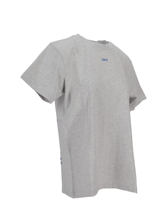 BRUSH ARROW SLIM S/S TEE GREY MELANGE -