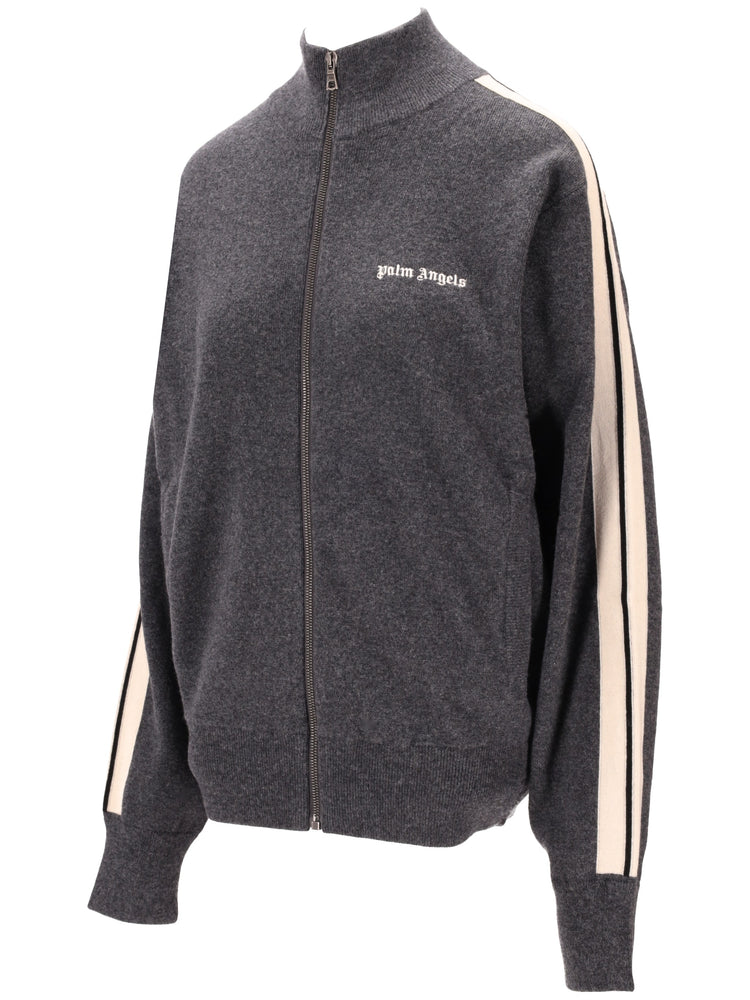 CLASSIC LOGO KNIT TRACK JKT DARK GREY -