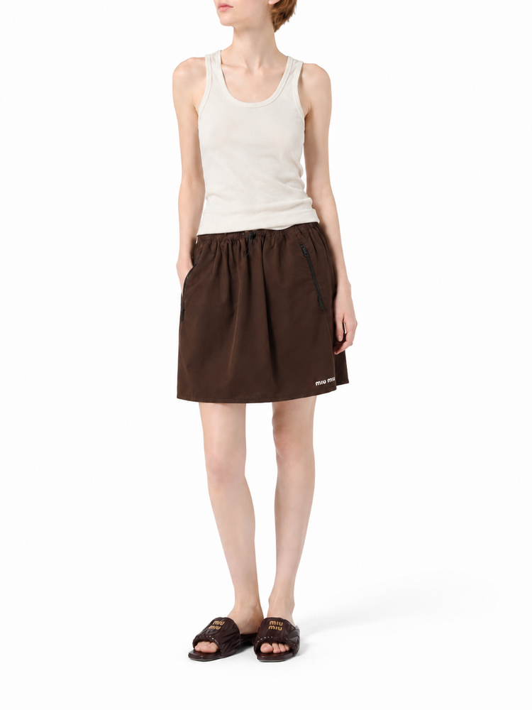 GONNE GABARDINE WASHED