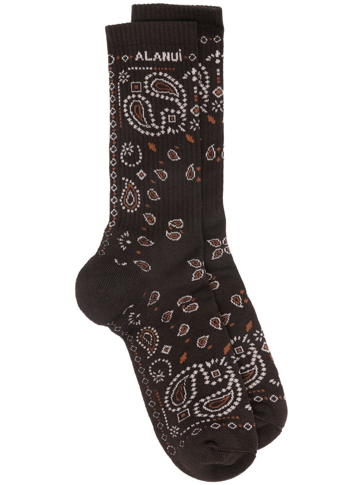 bandana-print socks