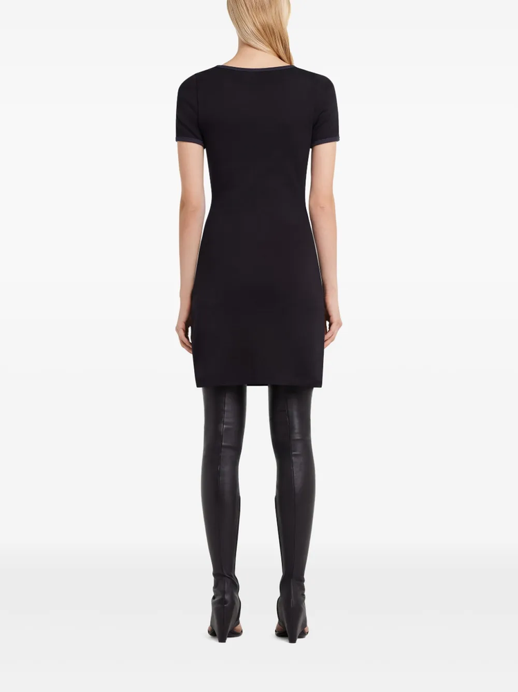 Holistic contrast mini dress