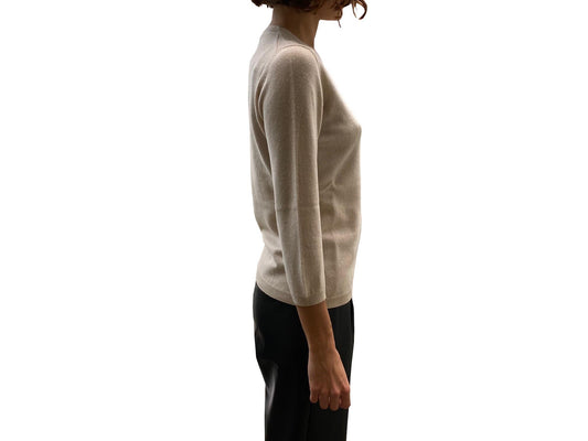 LA ROSE maglia 3/4 cashmere cappuccino