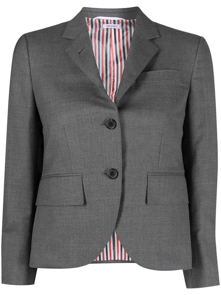 notched-lapel single-breasted blazer