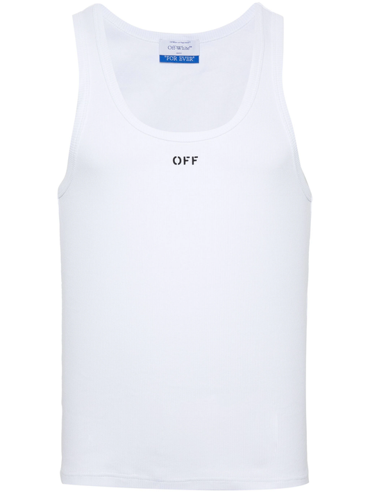 logo-print tank top