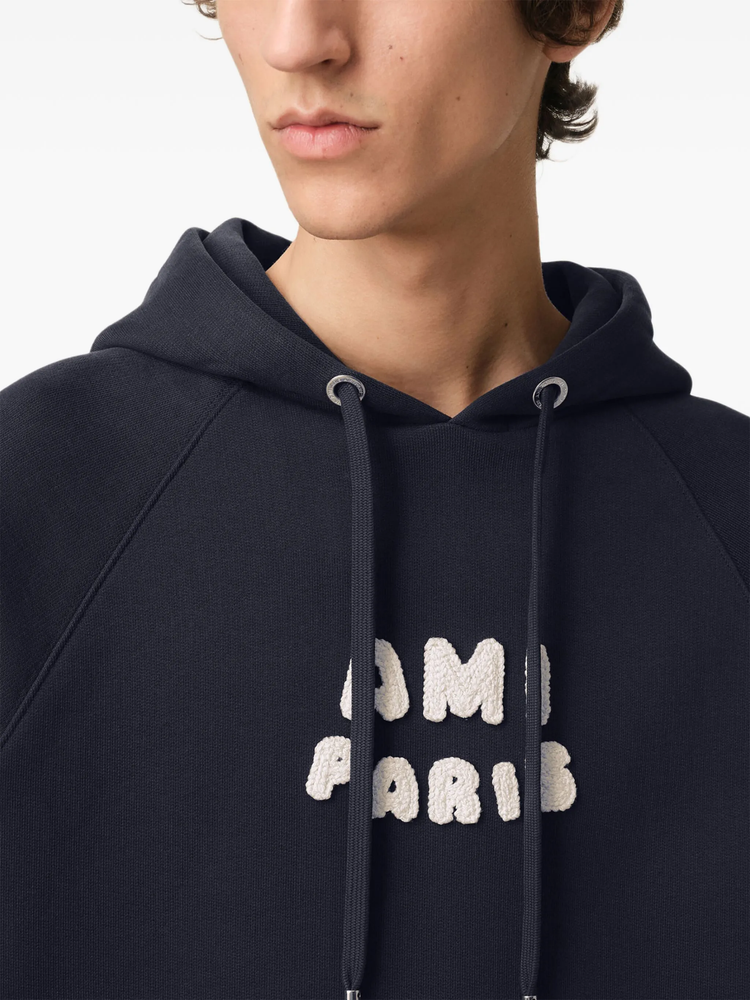 Ami Paris logo-appliqué hoodie