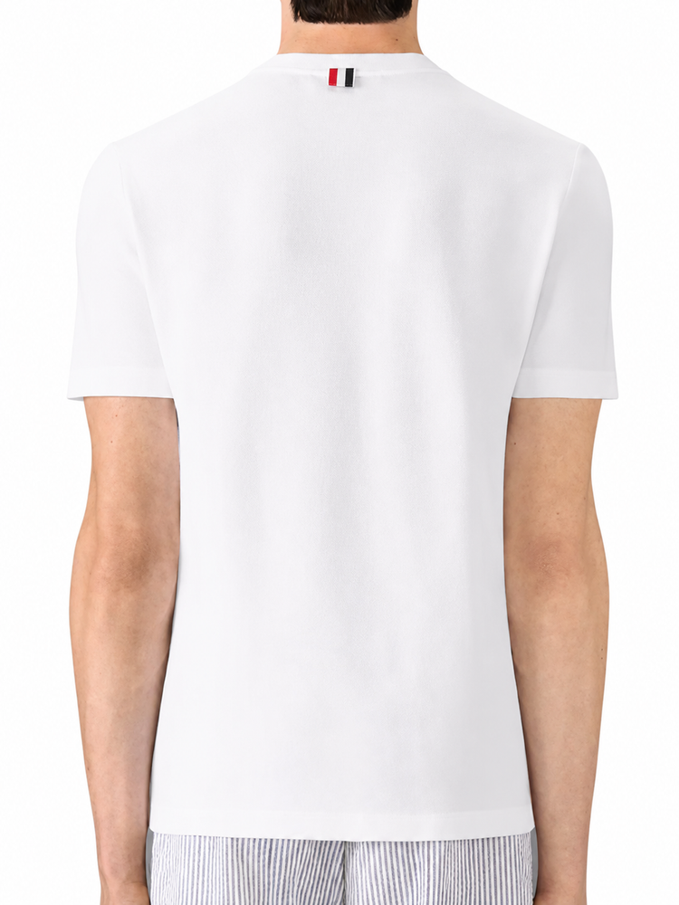 SHORT SLEEVE TEE W/ ENGINEERED 4 BAR STRIPE IN CLASSIC PIQUE