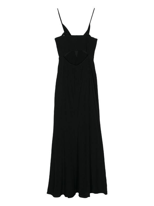 Kapri cowl-neck crepe maxi dress