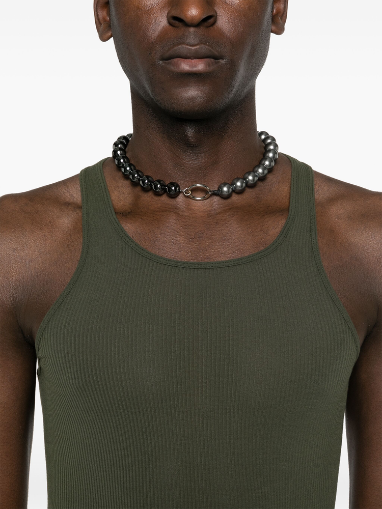 basic fine-ribbed tank top