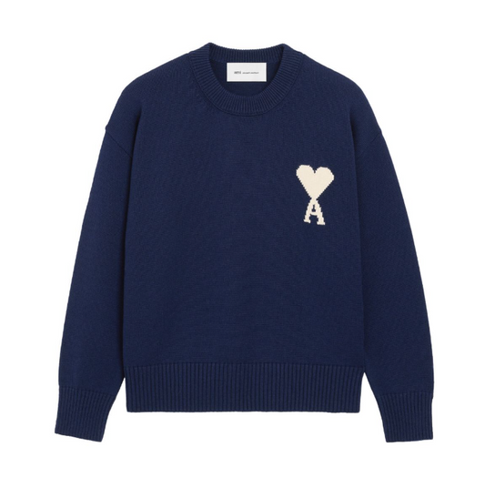 PULL COL ROND AVEC AMI DE COEUR CONTRASTE
