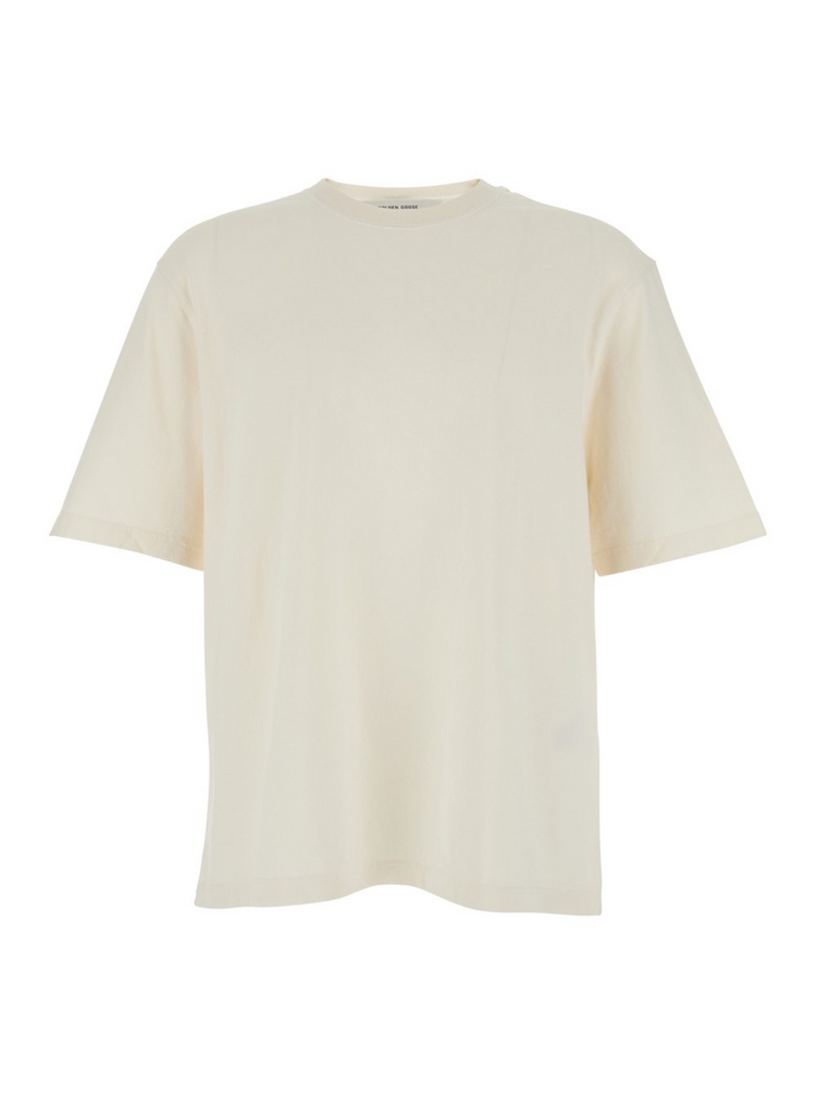 RELAXED FIT T-SHIRT COTTON JERSEY LOGO PATCH