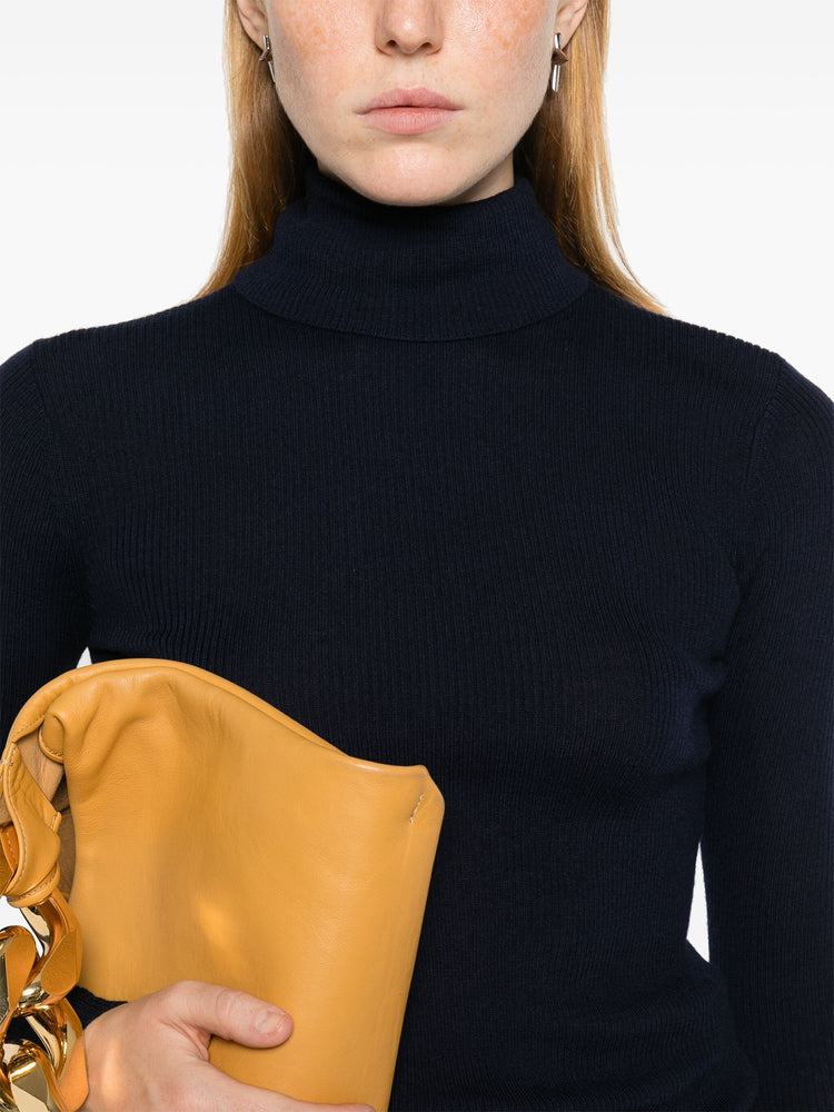 Leila turtle-neck ribbed-knit jumper