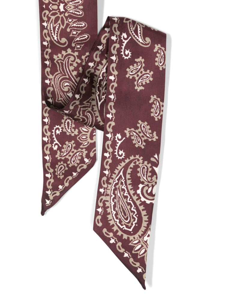 paisley-print silk scarf