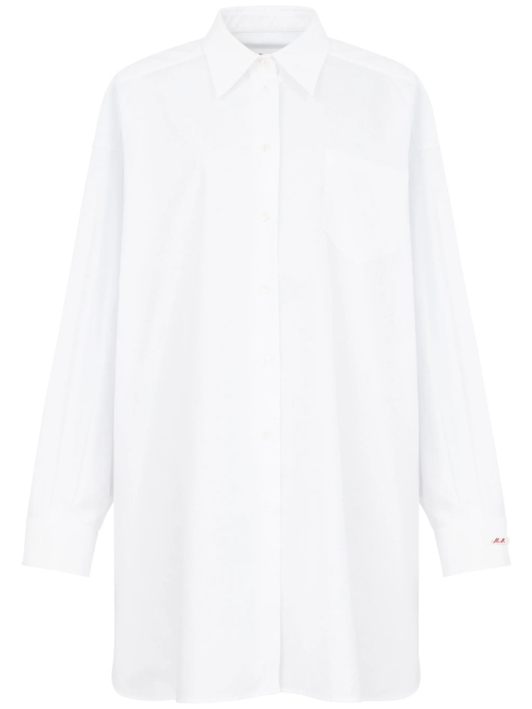 drop-shoulder cotton shirt