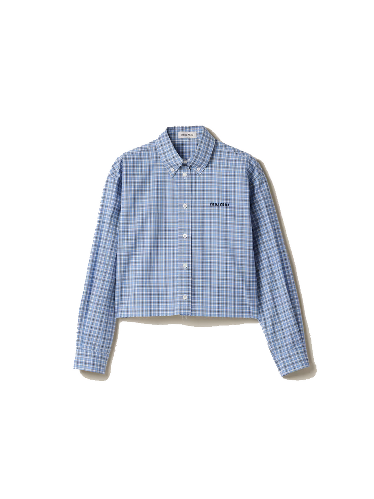 checked poplin shirt