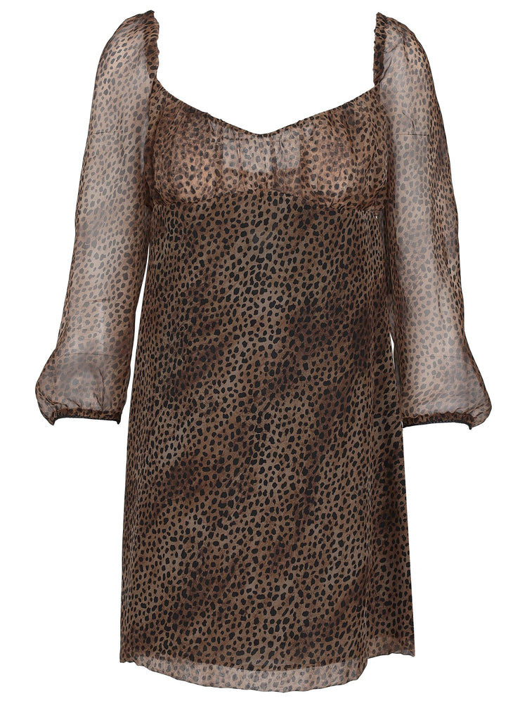 ROBE SOIE IMPRIMEE LEOPARD