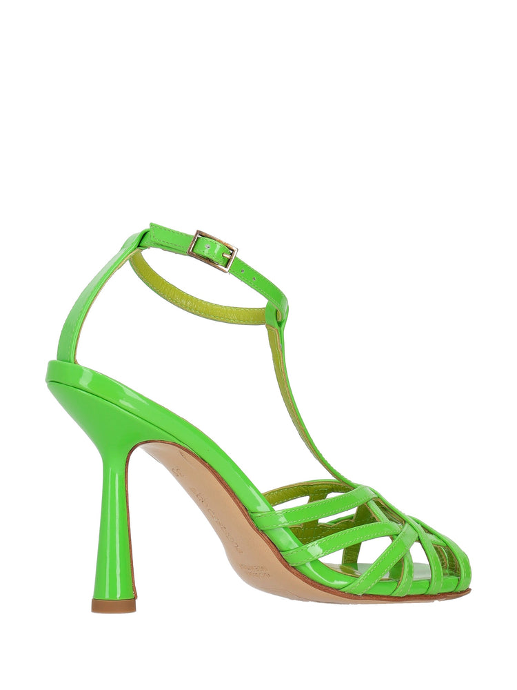 LA ROSE scarpe lidia glamour vernice verde