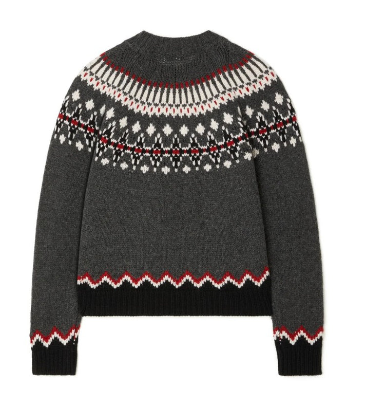 SWEET WINTER SWEATER BRICK/MULTICOLOR