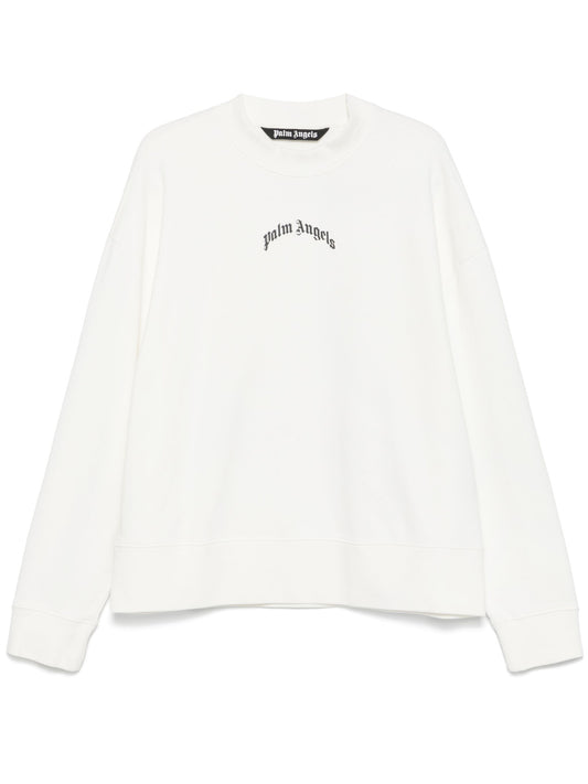 curved-logo sweatshirt