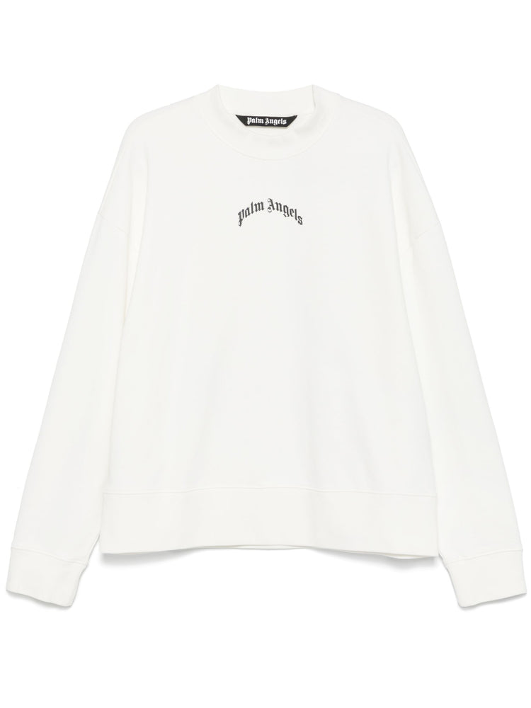 curved-logo sweatshirt