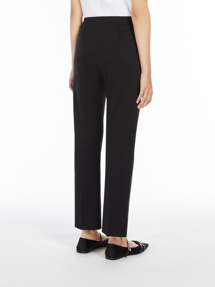 Okra cotton satin trousers