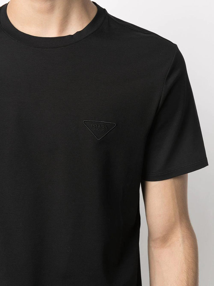 logo-embroidered cotton T-shirt