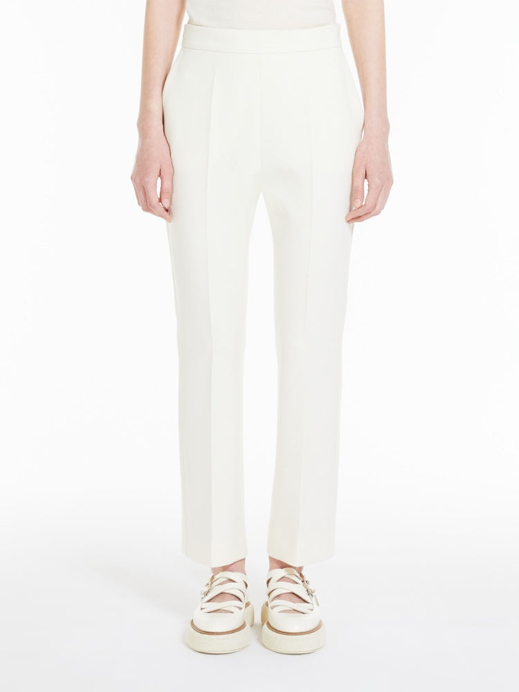 Nepeta ankle-length trousers in wool crepe