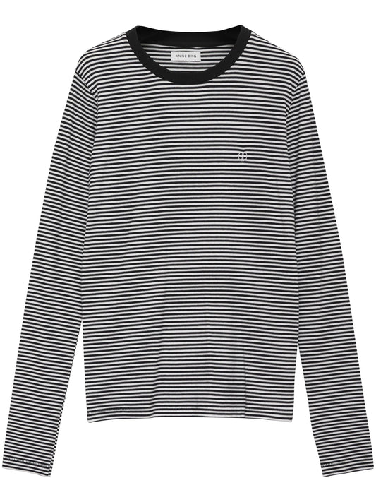 Rylan Tee embroidered-logo striped top