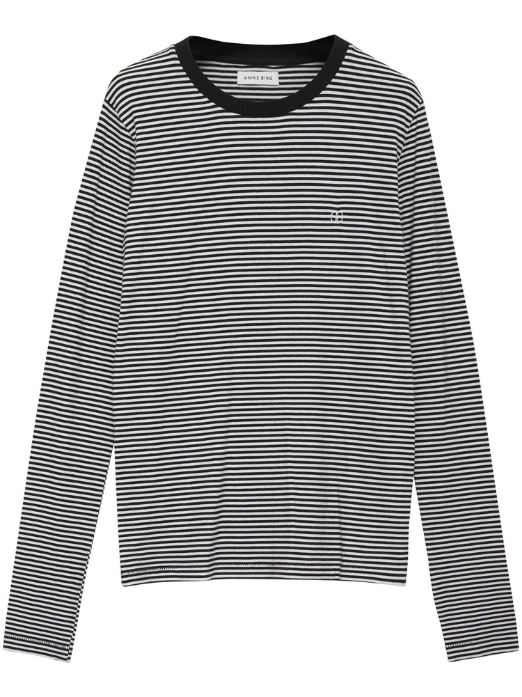 Rylan Tee embroidered-logo striped top