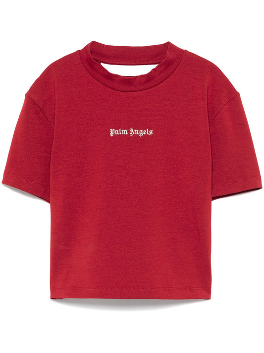 logo-embroidered baby T-shirt