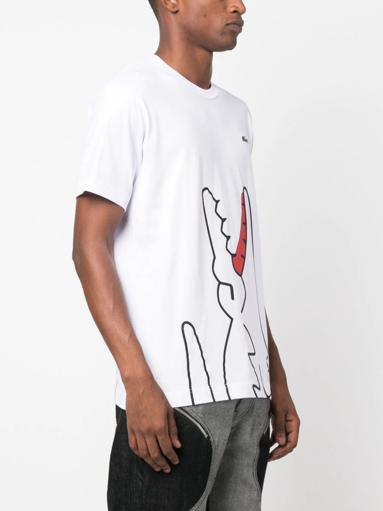 x Lacoste logo-patch cotton T-shirt