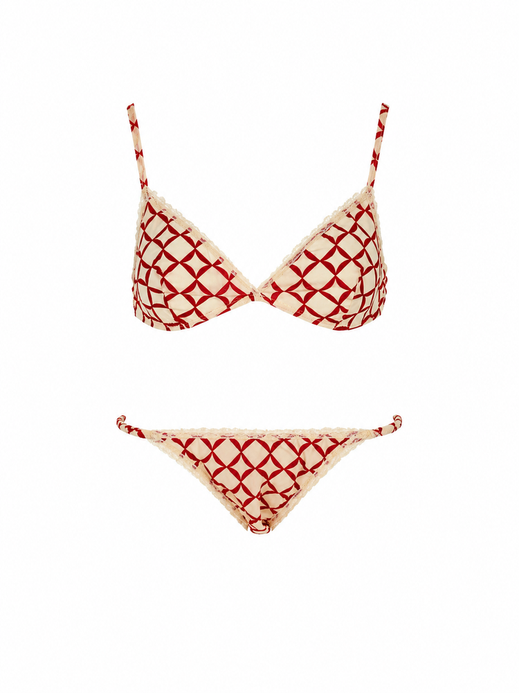 LAURA URBINATI Slip crepe chine stretch print ink