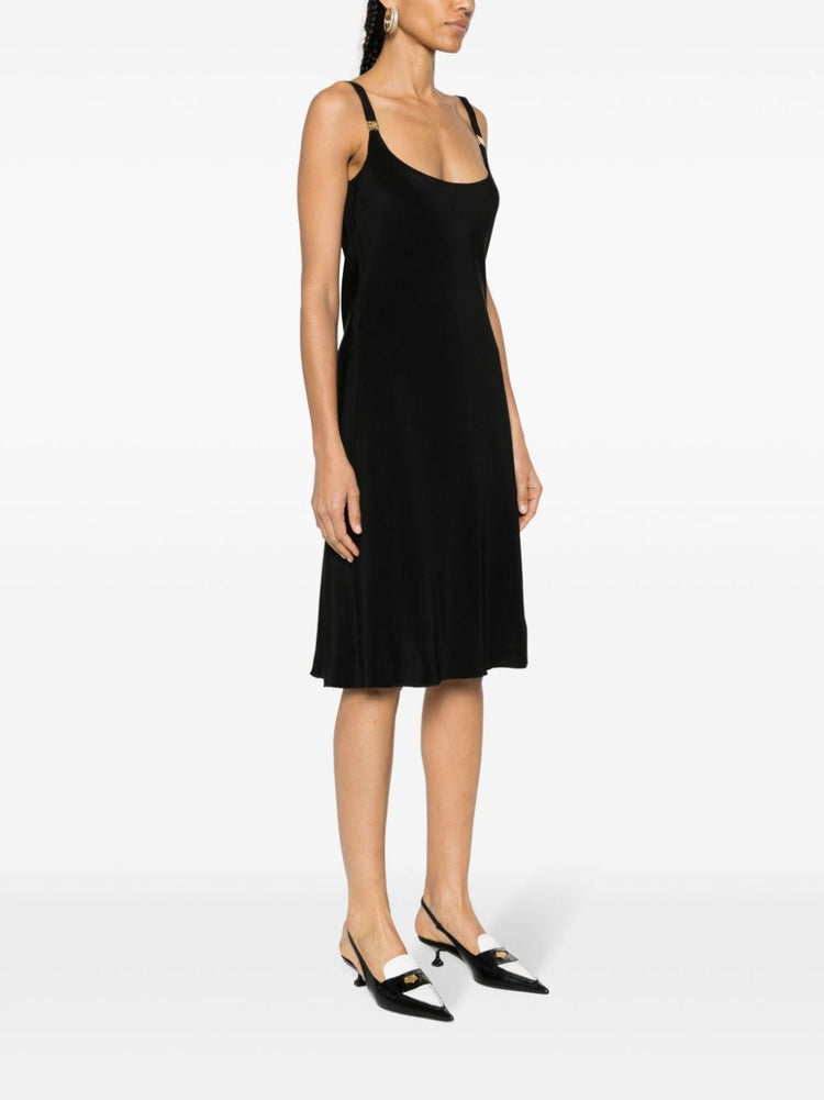 Cady logo-plaque midi dress