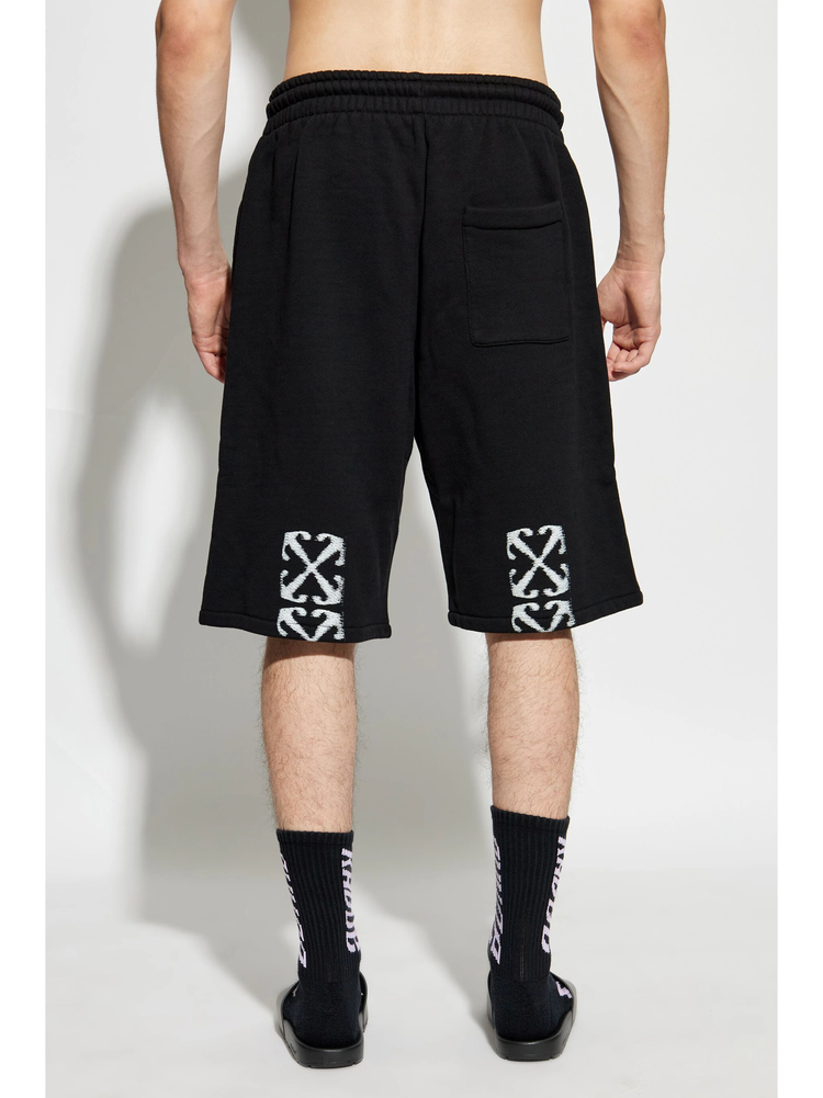 logo-print track shorts