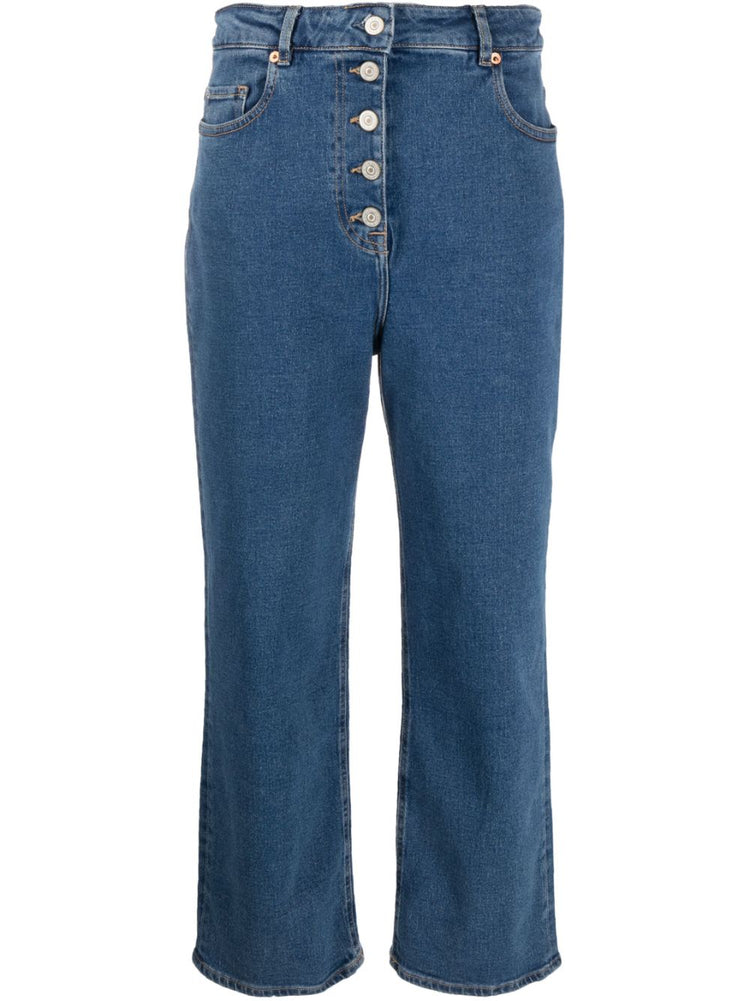 PAUL SMITH cropped wide-leg jeans