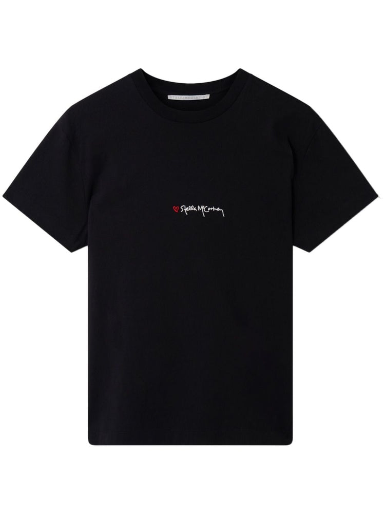 logo-embroidered cotton T-shirt