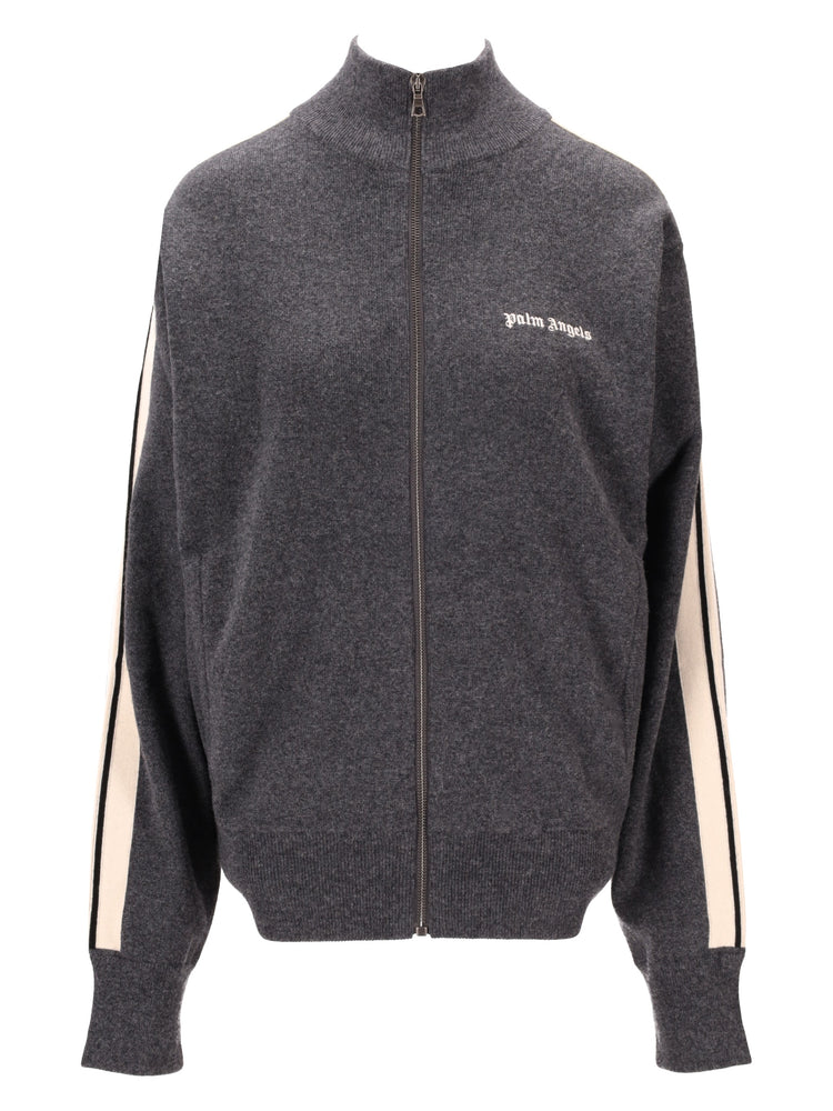 CLASSIC LOGO KNIT TRACK JKT DARK GREY -