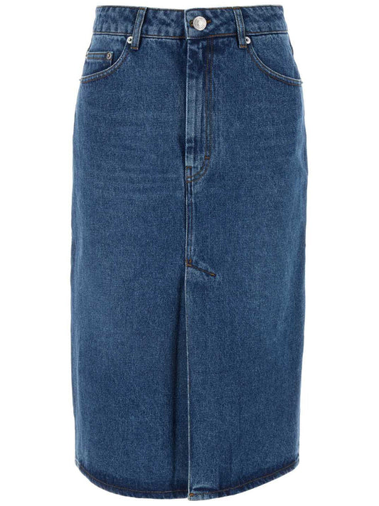 pencil denim skirt